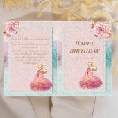 Pastel Meisjes Verjaardag Kaart Onze Kleine Prinse
