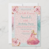 Pastel Meisjes Verjaardagsfeestje Onze Kleine Prin Kaart (Voorkant)