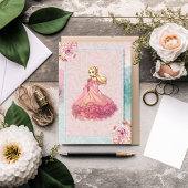 Pastel Meisjes Verjaardagsfeestje Onze Kleine Prin Kaart