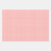 Pastel Melon Oranje Gingham Check Pattern Inpakpapier Vel (Voorkant)