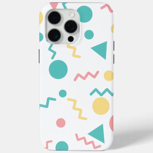 Pastel Memphis Geometrisch Patroon Case-Mate iPhone Case (Achterkant)