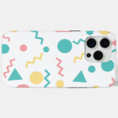 Pastel Memphis Geometrisch Patroon Case-Mate iPhone Case (Achterkant (horizontaal))
