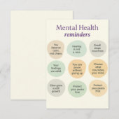 Pastel mentale gezondheidsherinnering bedankkaart (Voorkant / Achterkant)