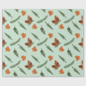 Pastel Menthol Naadloos inpakpapier voor Herfst (Vlak)