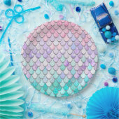 Pastel Mermaid Birthday Party Paper Borden Papieren Bordje (Feest)