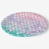 Pastel Mermaid Birthday Party Paper Borden Papieren Bordje (Gekanteld)