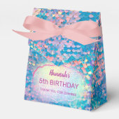 pastel mermaid kids Birthday Favor Box Bedankdoosjes (Voorkant Zijde)