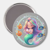 Pastel Mermaid Magic Magnet (Voorkant / Achterkant)