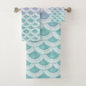 Pastel Mermaid Scales #1 Bad Handdoek (Insitu)