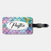 Pastel Mermaid Scales Bagagelabel (Achterkant horizontaal)