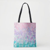 Pastel Mermaid Scales Canvas tas (Voorkant)