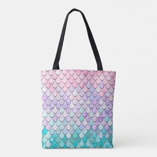 Pastel Mermaid Scales Canvas tas (Achterkant)