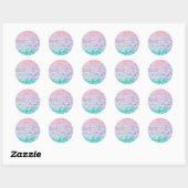 Pastel Mermaid Scales Ronde Sticker (Vel)