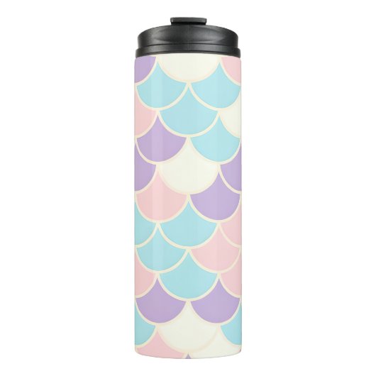 Pastel Mermaid Scales Seamless Pattern Thermosbeker (Voorkant)