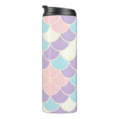 Pastel Mermaid Scales Seamless Pattern Thermosbeker (Geroteerd rechts)