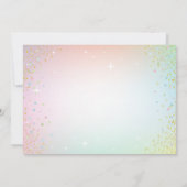 Pastel Mermaid under the Zee Birthday Foto Kaart (Achterkant)