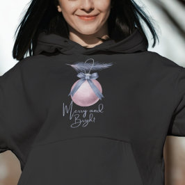 Pastel Merry and Bright Ornament Women’s Christmas Hoodie