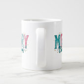 Pastel Merry Christmas Jumbo Mug Grote Koffiekop (Achterkant)