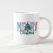 Pastel Merry Christmas Jumbo Mug Grote Koffiekop (Rechts)