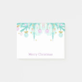 Pastel Merry Waterverf Holiday Garland Post-it® Notes (Voorkant)