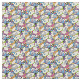 pastel met abstracte geometrie stof