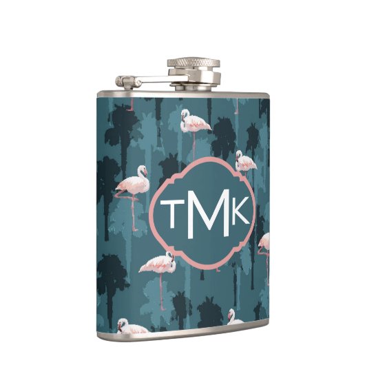 Pastel met Blauwgroen ontsteking | Monogram Heupfles (Rechts)