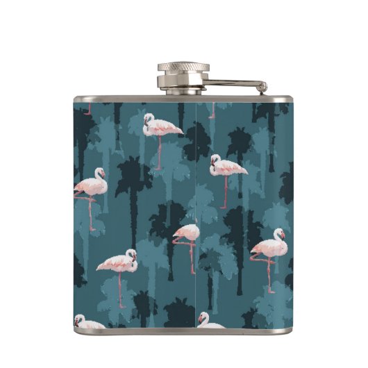 Pastel met Blauwgroen ontsteking | Monogram Heupfles (Achterkant)