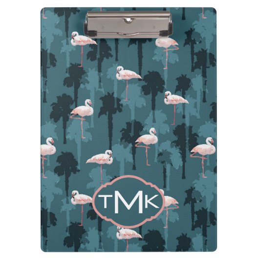 Pastel met Blauwgroen ontsteking | Monogram Klembord (Voorkant)