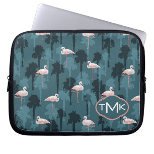 Pastel met Blauwgroen ontsteking   Monogram Laptop Sleeve