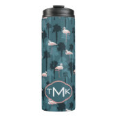 Pastel met Blauwgroen ontsteking | Monogram Thermosbeker (Voorkant)