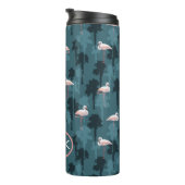 Pastel met Blauwgroen ontsteking | Monogram Thermosbeker (Geroteerd rechts)