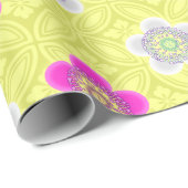 pastel met bloemen cadeaupapier (Rol Hoek)