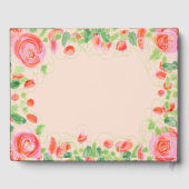 Pastel met bloemen gastenboek (Achterkant)