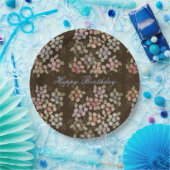 Pastel met bruin papieren bordje (Feest)