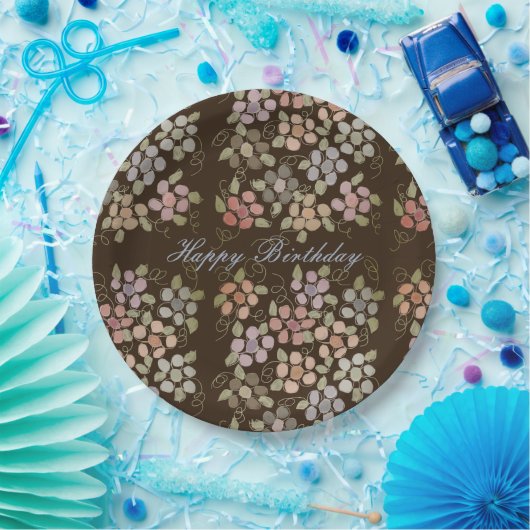 Pastel met bruin papieren bordje (Feest)