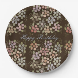 Pastel met bruin papieren bordje