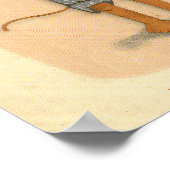  pastel met de hand getekend aapje poster (Hoek)