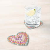 Pastel met gekleurd Snoep Harten Kartonnen Onderzetters (Insitu)