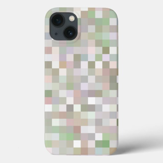 Pastel met gekleurd vierkant patroon Case-Mate iPhone case (Achterkant)
