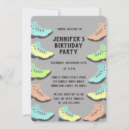 Pastel met gekleurde wandelschoenen Gepersonalisee Kaart