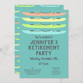 Pastel met kleurcode Kayaks Kayaking Thmed Party Kaart (Voorkant / Achterkant)