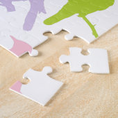 Pastel met kleurrijke variëteit vogelpatroon legpuzzel (Zijkant)