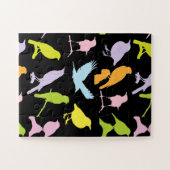 Pastel met kleurrijke variëteit vogelpatroon legpuzzel (Horizontaal)