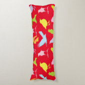 Pastel met kleurrijke variëteit vogelpatroon lichaamskussen (Voorkant Verticaal)