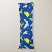 Pastel met kleurrijke variëteit vogelpatroon lichaamskussen (Voorkant Verticaal)