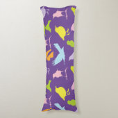 Pastel met kleurrijke variëteit vogelpatroon lichaamskussen (Voorkant Verticaal)