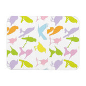 Pastel met kleurrijke variëteit vogelpatroon magneet (Horizontaal)