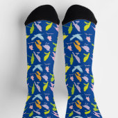 Pastel met kleurrijke variëteit vogelpatroon sokken (Top)