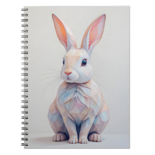 pastel met laag poly konijn notitieboek
