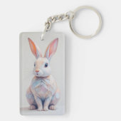 pastel met laag poly konijn sleutelhanger (achterkant)